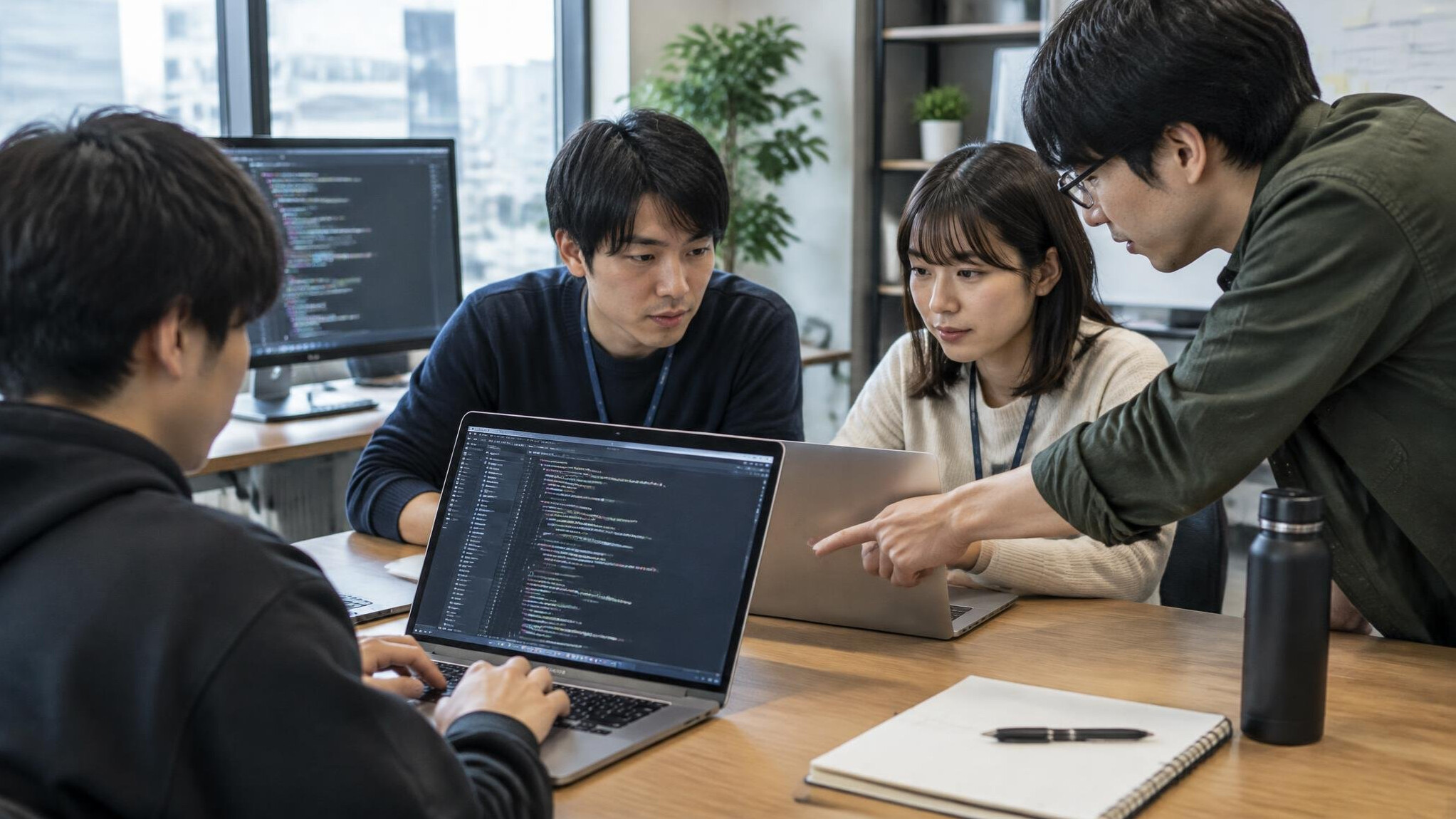 japanese developer at work