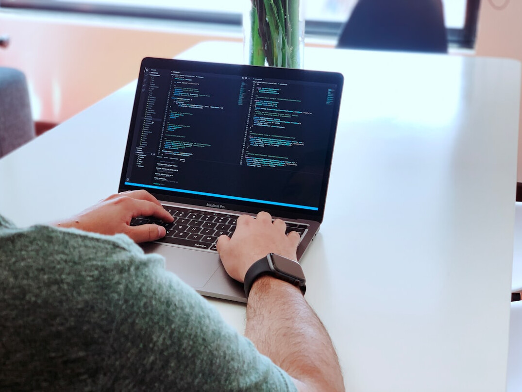 person studying japanese and code